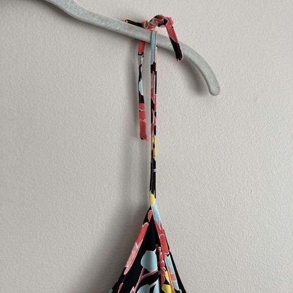 Modcloth Womens Black Floral Retro Tie Strap Tank Dress Casual Bohemian Size XL - Picture 3 of 9